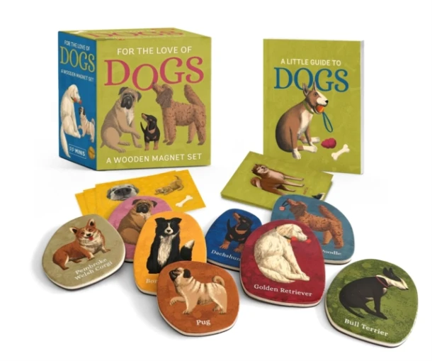 For the Love of Dogs: A Wooden Magnet Set – Meg Freitag – boek cover