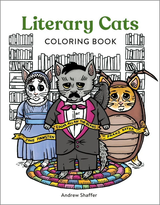 Literary Cats Coloring Book – Andrew Shaffer – boek cover
