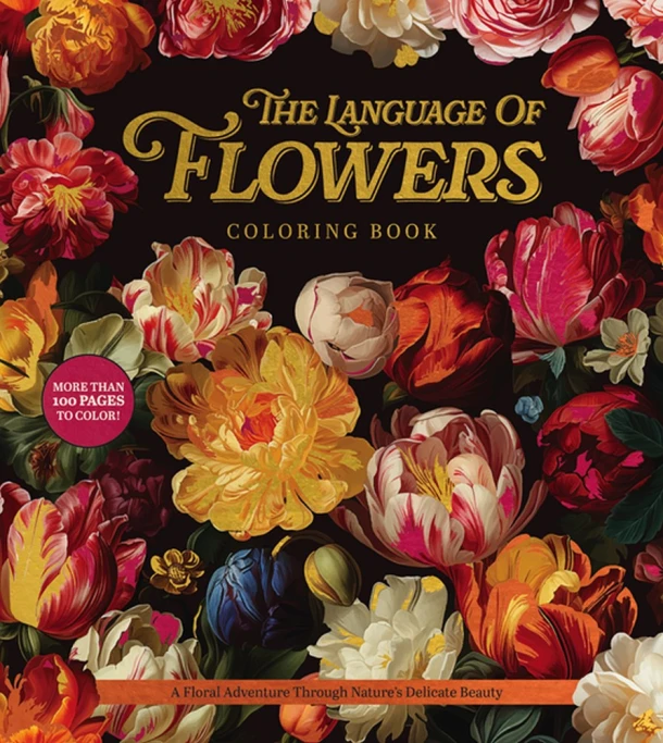 The Language of Flowers Coloring Book – Editors of Chartwell Books – boek cover