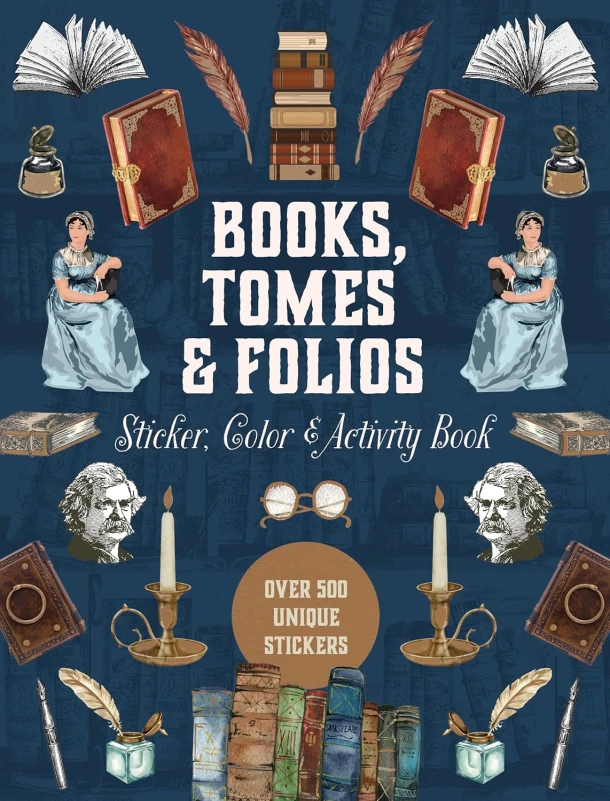 Books, Tomes & Folios Sticker, Color & Activity Book – Editors of Chartwell Books – boek cover