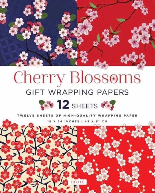 Cherry Blossoms Gift Wrapping Papers - 12 Sheets – Tuttle Studio – boek cover