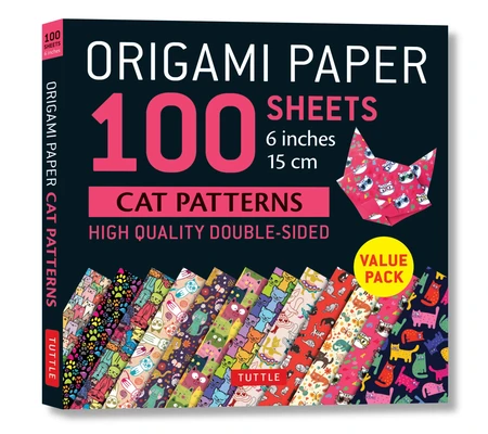 Origami Paper 100 sheets Cat Patterns 6" (15 cm) – Tuttle Studio – boek cover