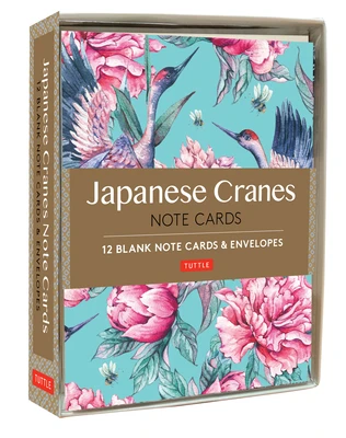 Japanese Cranes Note Cards: 12 Blank Note Cards & Envelopes (6 X 4 Inch Cards in a Box) – boek cover