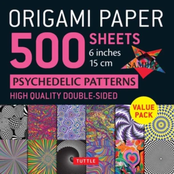 Origami Paper 500 sheets Psychedelic Patterns 6" (15 cm) – Tuttle Studio – boek cover
