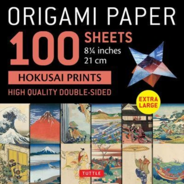 Origami Paper 100 sheets Hokusai Prints 8 1/4" (21 cm) – Tuttle Studio – boek cover