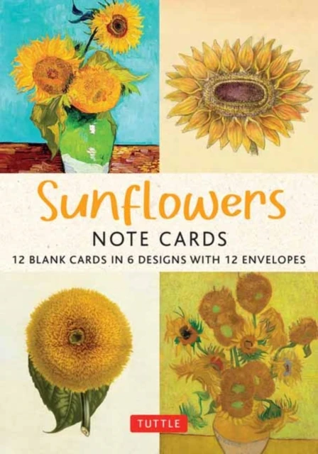 Sunflowers - 12 Blank Note Cards: 12 Blank Cards in 6 Designs with 12 Envelopes in a Keepsake Box – boek cover