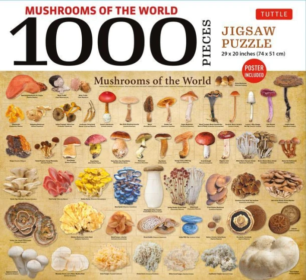 Mushrooms of the World - 1000 Piece Jigsaw Puzzle: For Adults and Families - Finished Puzzle Size 29 X 20 Inch (74 X 51 CM); A3 Sized Poster – boek cover