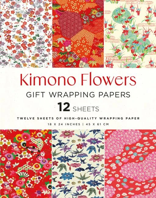 Kimono Flowers Gift Wrapping Papers - 12 sheets – Tuttle Studio – boek cover