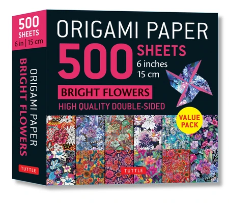Origami Paper 500 sheets Bright Flowers 6" (15 cm) – Tuttle Studio – boek cover