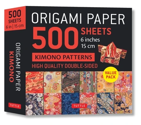 Origami Paper 500 sheets Kimono Flowers 6" (15 cm) – Tuttle Studio – boek cover