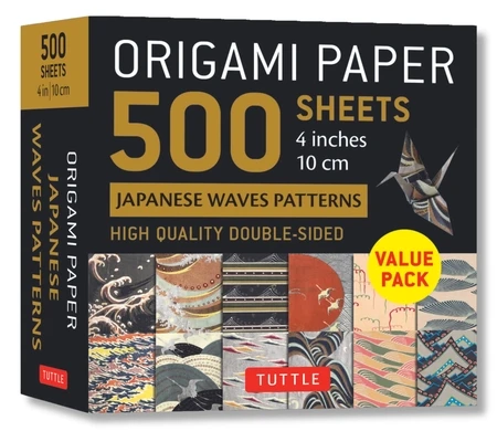 Origami Paper 500 sheets Japanese Waves 4" (10 cm) – Tuttle Studio – boek cover