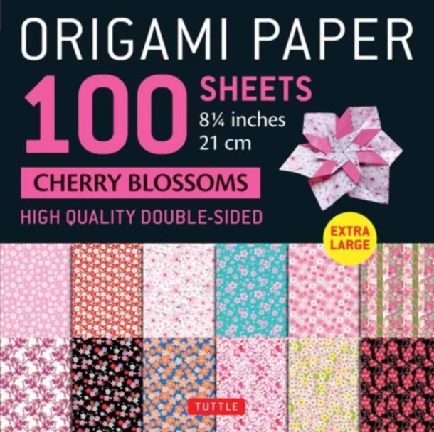 Origami Paper 100 sheets Cherry Blossoms 8 1/4" (21 cm) – Tuttle Studio – boek cover