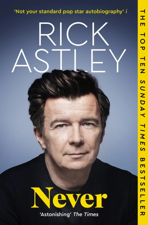 Never – Rick Astley – boek cover