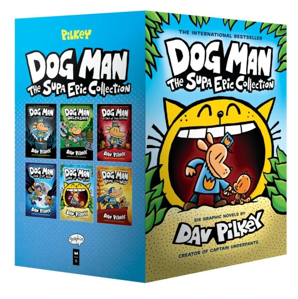 Dog Man: The Supa Epic Collection: From the Creator of Captain Underpants (Dog Man #1-6 Box Set) – Dav Pilkey – boek cover