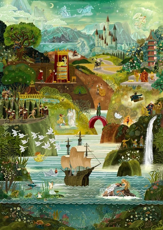 The World of Hans Christian Andersen's Fairy Tales: A 1000-Piece Jigsaw Puzzle by Adam Simpson – Adam Simpson – boek cover