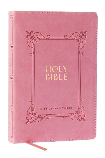 KJV Holy Bible: Large Print with 53,000 Center-Column Cross References, Pink Leathersoft, Red Letter, Comfort Print: King James Version – Thomas Nelson – boek cover