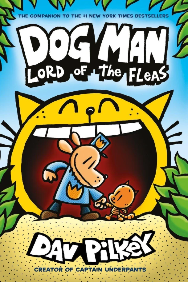 Dog Man 5: Lord of the Fleas PB – Dav Pilkey – boek cover