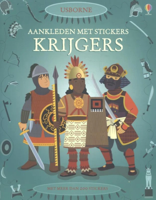 Aankleden met stickers-krijgers – Emi Ordás – boek cover