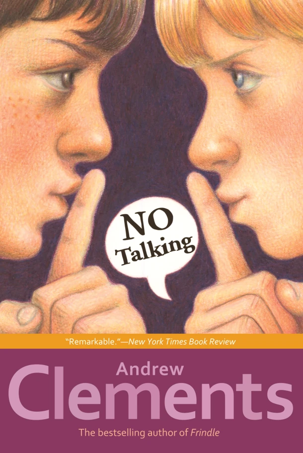 No Talking – Andrew Clements – boek cover