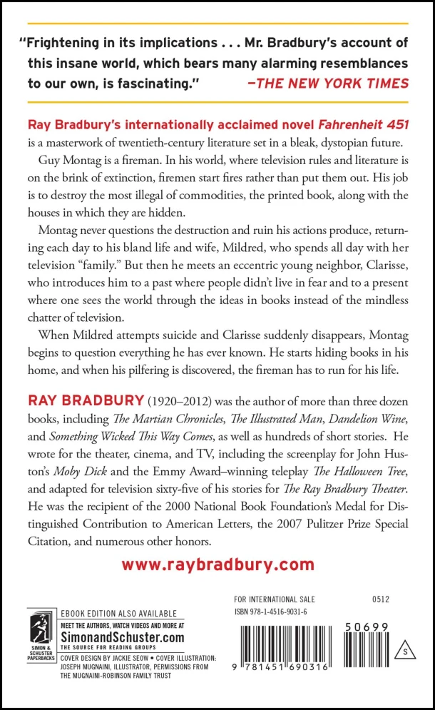 Fahrenheit 451 – Ray Bradbury – boek cover