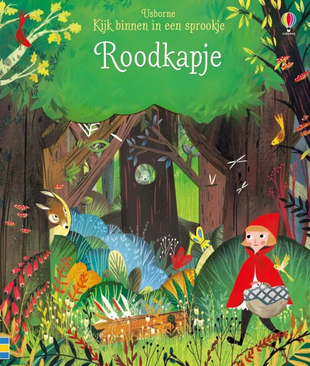 Kijk binnen in een sprookje - Roodkapje – Anna Milbourne – boek cover