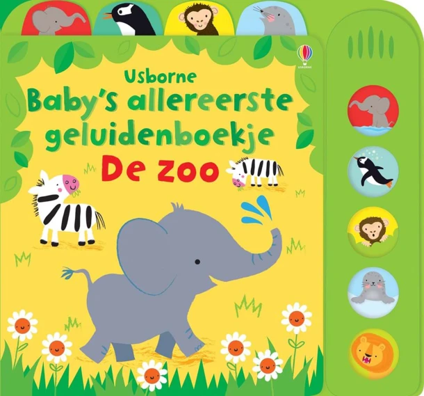 Baby's allereerste geluidenboekje De zoo – Stella Baggott – boek cover