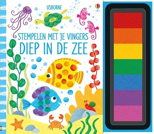 Stempelen met je vingers Diep in de zee – boek cover