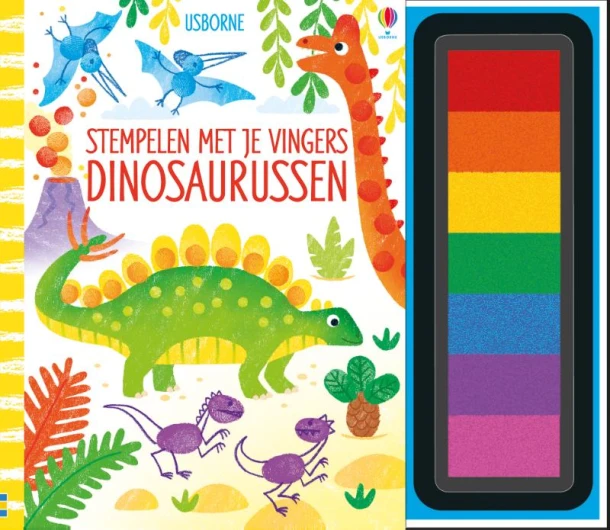 Stempelen met je vingers Dinosaurussen – boek cover