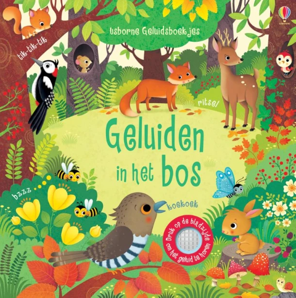 Geluidsboekje ¿ Geluiden in het bos – boek cover