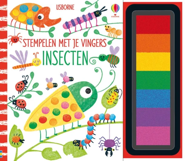 Stempelen met je vingers Insecten – boek cover