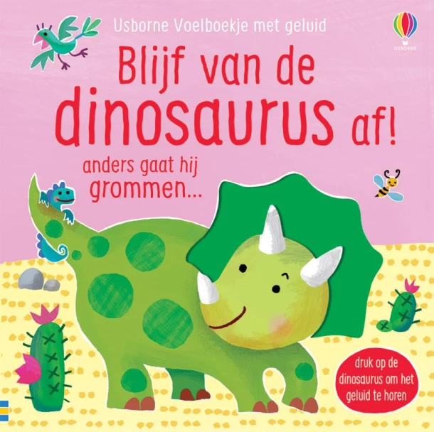 Blijf van de dinosaurus af! – boek cover