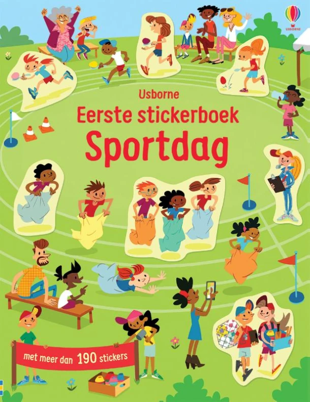 Sportdag Eerste stickerboek – boek cover