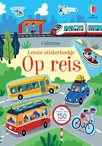 Eerste stickerboekje Op reis – boek cover