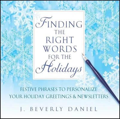 Finding the Right Words for the Holidays – J. Beverly Daniel – boek cover