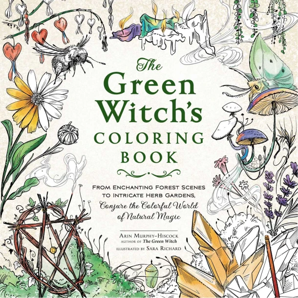 The Green Witch's Coloring Book – Arin Murphy-Hiscock – boek cover
