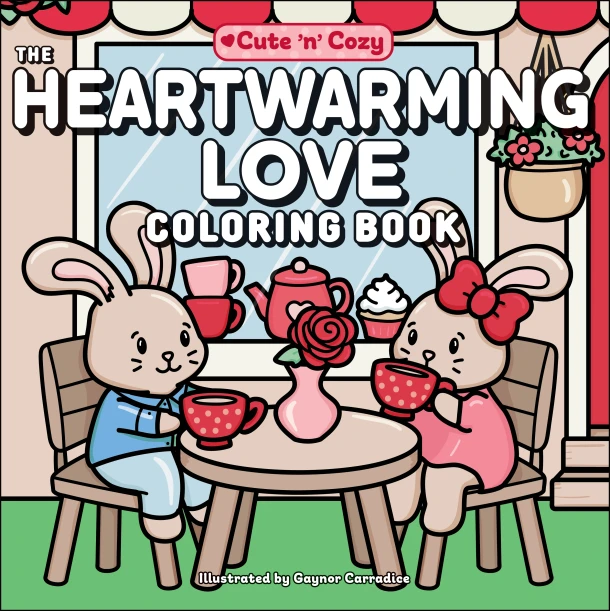 The Heartwarming Love Coloring Book – Gaynor Carradice – boek cover