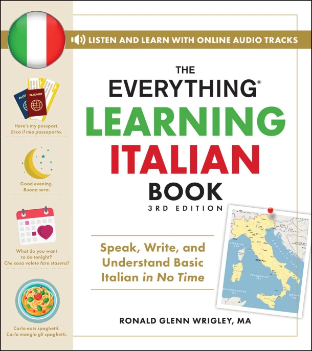 The Everything Learning Italian Book, 3rd Edition – Ronald Glenn Wrigley – boek cover