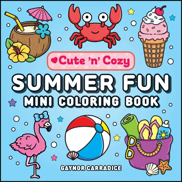 Summer Fun Mini Coloring Book – Gaynor Carradice – boek cover