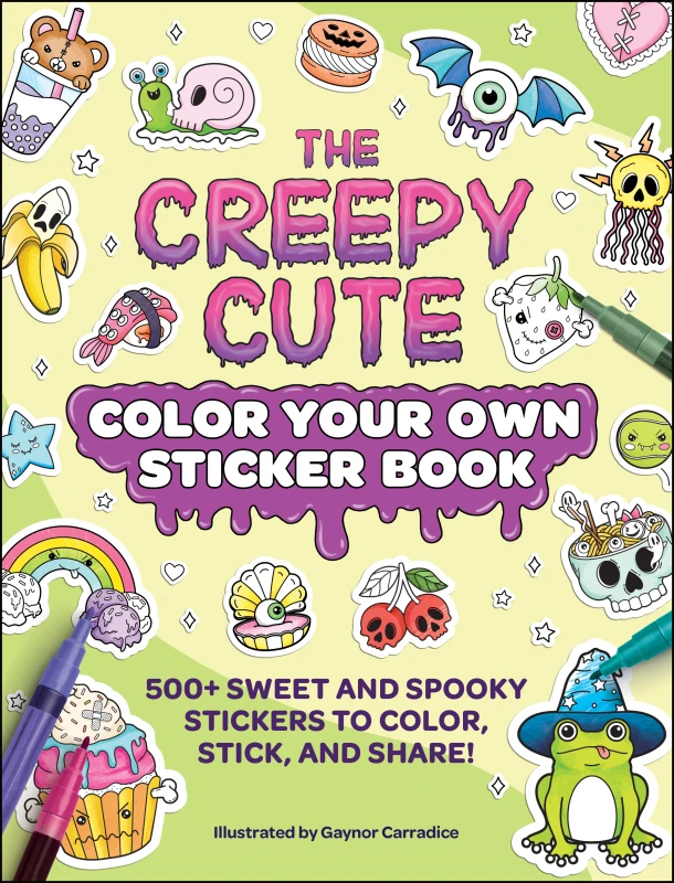 The Creepy Cute Color Your Own Sticker Book – Gaynor Carradice – boek cover