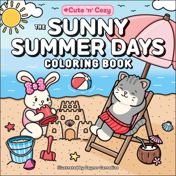 The Sunny Summer Days Coloring Book – Gaynor Carradice – boek cover