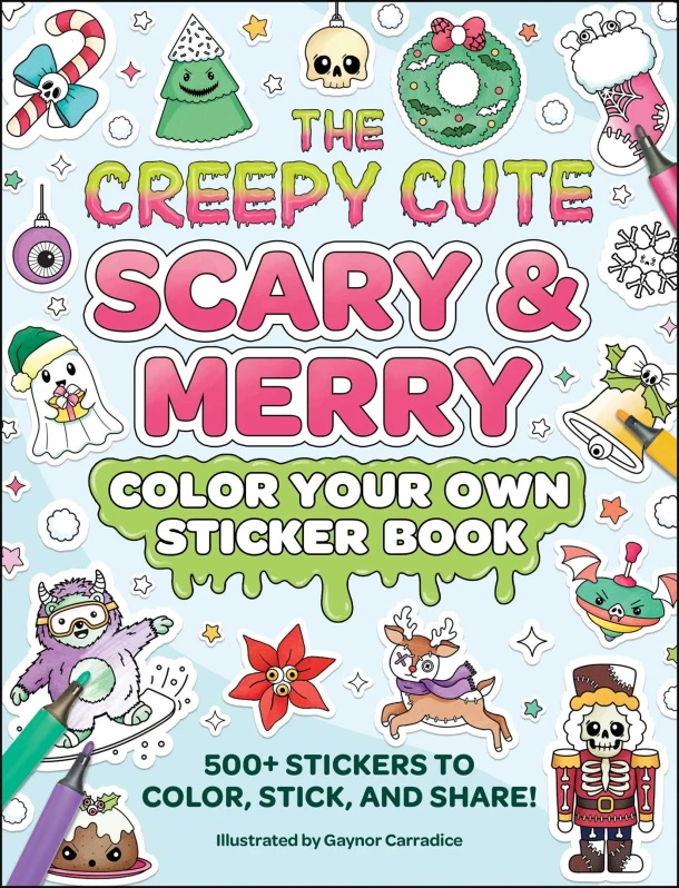 The Creepy Cute Scary en Merry Color Your Own Sticker Book – Gaynor Carradice – boek cover