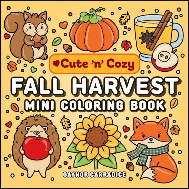 Fall Harvest Mini Coloring Book – Gaynor Carradice – boek cover