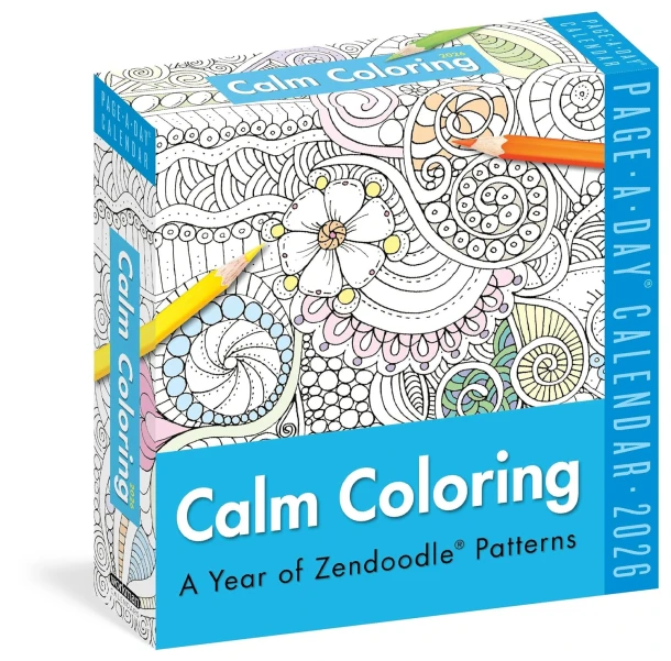 Calm Coloring Page-A-Day® Calendar 2026 – Workman Calendars – boek cover