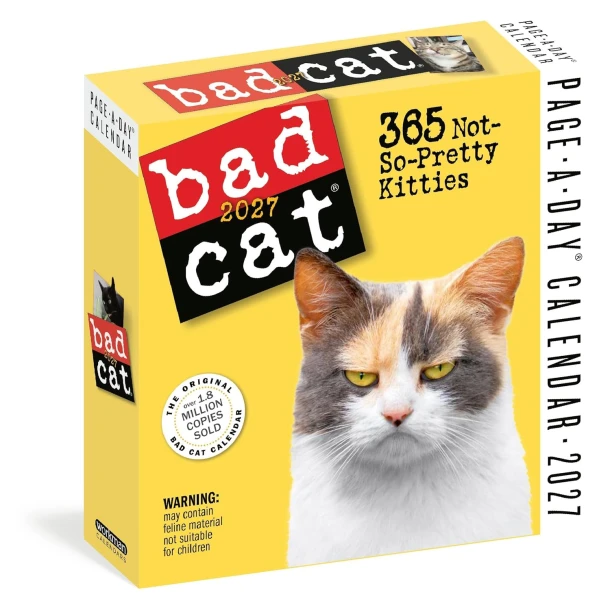 Bad Cat Page-A-Day® Calendar 2027 – Workman Calendars – boek cover