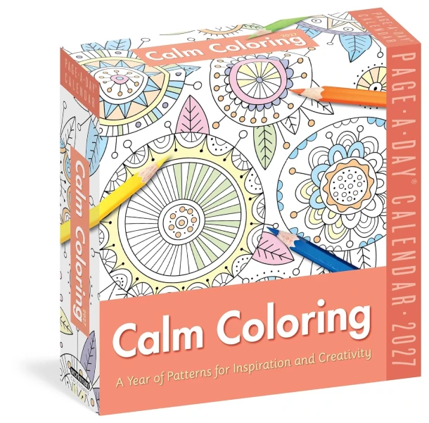 Calm Coloring Page-A-Day® Calendar 2027 – Yuliia Bahniuk – boek cover