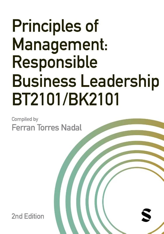 Principles of Management: Responsible Business Leadership BT2101/BK2101 Rotterdam School of Management – boek cover