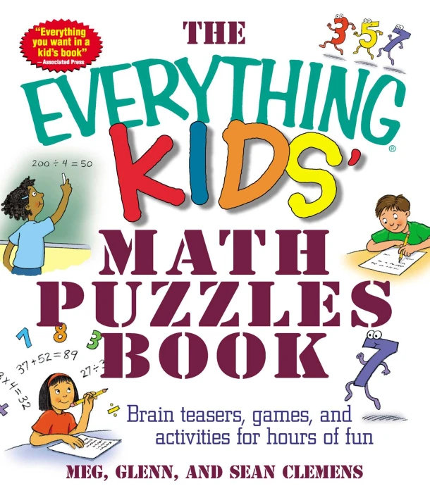 The Everything Kids' Math Puzzles Book – Meg Clemens – boek cover