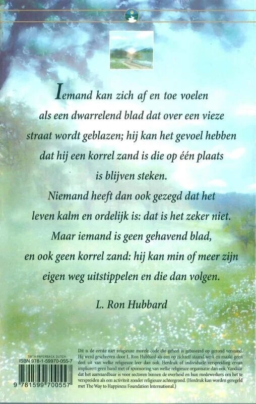 De Weg naar een Gelukkig Leven – L. Ron Hubbard – boek cover