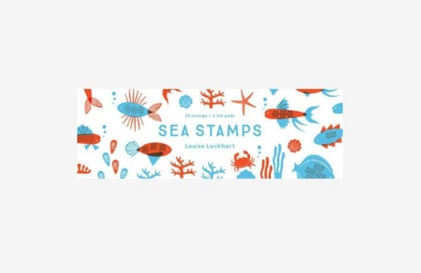 Sea Stamps: 25 Stamps + 2 Ink Pads – boek cover