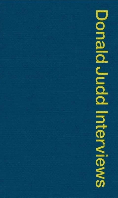 Donald Judd Interviews – boek cover